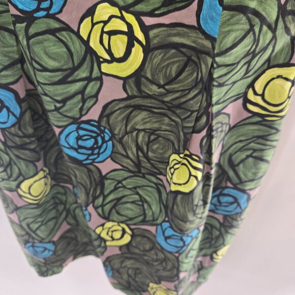 Theory Green Floral Artsy Sheath Mini Dress Size 4 - Picture 7 of 13